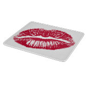 Kuss, rote Lippen Schneidebrett (Ecke)