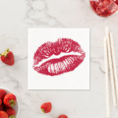 Kuss, rote Lippen Serviette (Beispiel)