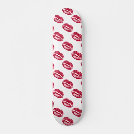 Kuss, rote Lippen Skateboard (Vorne)