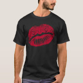Kuss, rote Lippen T-Shirt (Vorderseite)