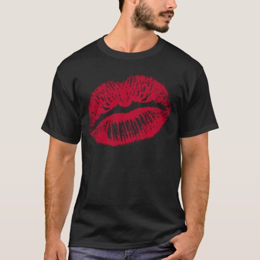 Kuss, rote Lippen T-Shirt (Vorderseite)