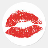 Kuss Runder Aufkleber (Vorderseite)