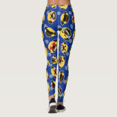 Kuss-Strumpfhosen der Mopsemoticons-(Emojis) coole Leggings (Rückseite)