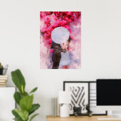 küss umbrella florale Aquarellbilder Poster (Heimbüro)