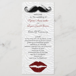 Kuss und Schnurrbart zebra streifen Programm Hochz