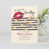 Kuss-verheiratete Leben-Auf Wiedersehen Einladung (Stehend Vorderseite)