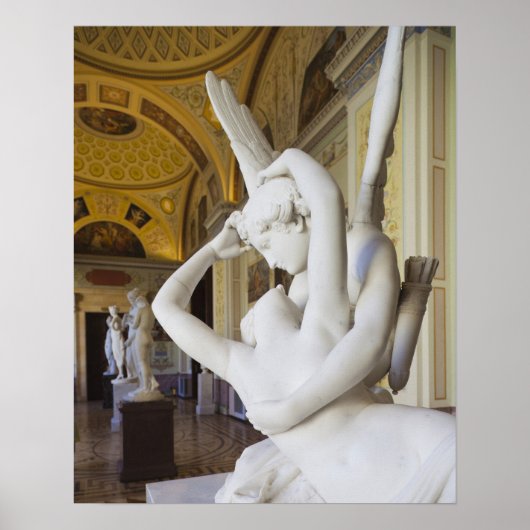 Kuss von Cupid und Psyche, von Antonio Canova Poster (Vorne)