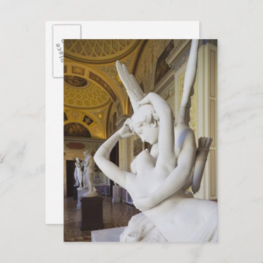 Kuss von Cupid und Psyche, von Antonio Canova Postkarte (Vorne/Hinten)