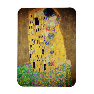Kuss von Gustav Klimt, Detail 1 Magnet