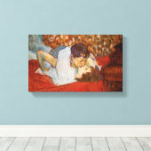 Kuss von Henri de Toulouse-Lautrec auf der Leinwan Leinwanddruck (Insitu (Holzboden))