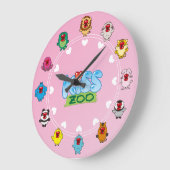 Kuss-Zoo Große Wanduhr (Winkel)