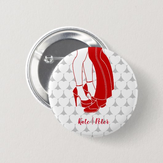 Küsschen am Valentinstag Button (Vorne & Hinten)