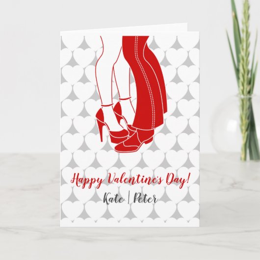 Küsschen am Valentinstag Feiertagskarte (Vorderseite)