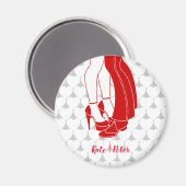 Küsschen am Valentinstag Magnet (Vorderseite/Rückseite)