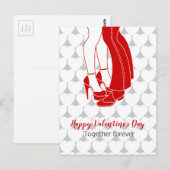 Küsschen am Valentinstag Postkarte (Vorne/Hinten)