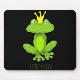 Küsschen Für Einen Frosch Prinz Cartoon Valentinst Mousepad