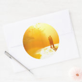 Küsschen im Sonnenlicht Runder Aufkleber (Umschlag)