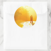 Küsschen im Sonnenlicht Runder Aufkleber (Tasche)