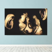 Küsschimpansen Leinwanddruck (Insitu (Holzboden))