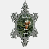 Küsse aus dem Himmel Schneeflocken Zinn-Ornament (Links)