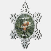 Küsse aus dem Himmel Schneeflocken Zinn-Ornament (Rechts)