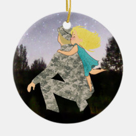 Küsse für Vati-Weihnachtsverzierung Keramik Ornament