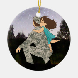 Küsse für Vati-Weihnachtsverzierung Keramik Ornament