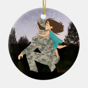 Küsse für Vati-Weihnachtsverzierung Keramik Ornament