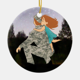 Küsse für Vati-Weihnachtsverzierung Keramikornament