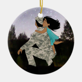 Küsse für Vati-Weihnachtsverzierung Keramikornament