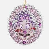 Küsse Gesicht Keramik Ornament (Links)