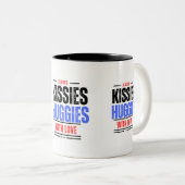 Küsse & Huggies Zweifarbige Tasse (VorderseiteRechts)