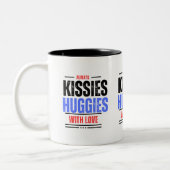 Küsse & Huggies Zweifarbige Tasse (Links)