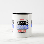 Küsse & Huggies Zweifarbige Tasse (Mittel)