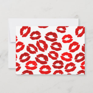 Küsse Lippen Lippenstift Druck Valentinstag Muster Einladung