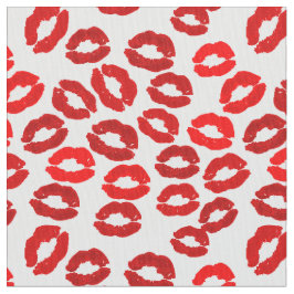 Küsse Lippen Lippenstift Druck Valentinstag Muster Stoff