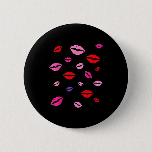 Küsse malen Lippen. Button (Vorderseite)