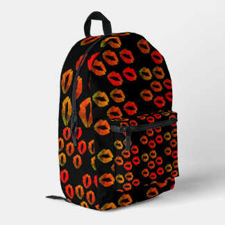 Küsse, rote Lippen Bedruckter Rucksack