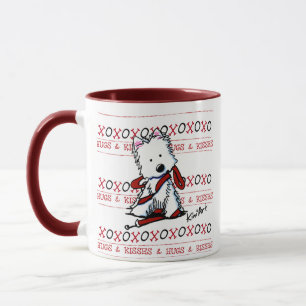 Küsse & Umarmungen Westie Hundetasse Tasse