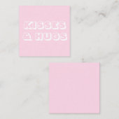 Küsse und Umarmungen, hellrosa, modern kühl Mitteilungskarte (Vorne/Hinten)