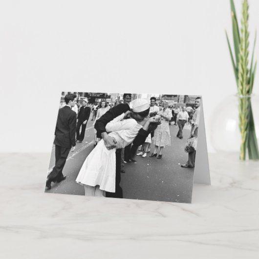 Küssen am VJ-Tag Weltkrieg Karte (Vorderseite)