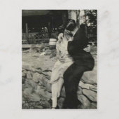 Küssen auf die Steinmauer Postkarte (Vorderseite)