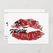 Küssen auf eine Karte (Vorne/Hinten)