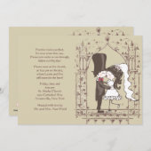 Küssen Couple Probe Dinner Einladung (Vorne/Hinten)