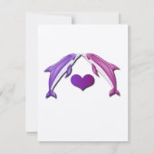 Küssen der Delphin-Einladung Einladung (Vorderseite)