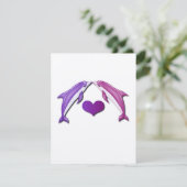 Küssen der Delphin-Einladung Einladung (Stehend Vorderseite)