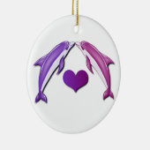 Küssen der Delphin-Verzierung Keramikornament (Rechts)