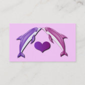 Küssen der Delphin-Visitenkarte Visitenkarte (Rückseite)