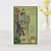 Küssen der des Geschwätz-Stein-St Patrick Karte (Gelbe Blume)