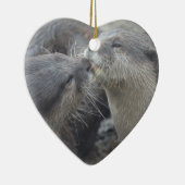 Küssen der Fluss-Otter Keramik Ornament (Rechts)